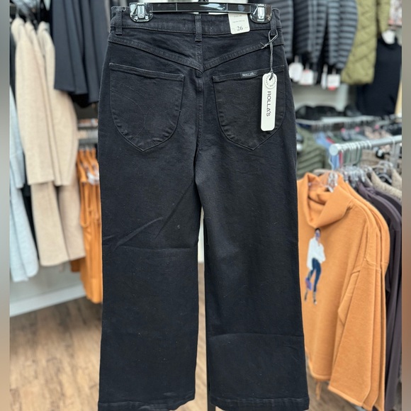Rollas High Rise Wide Leg Black Sailor Jean BNWT - Picture 6 of 8